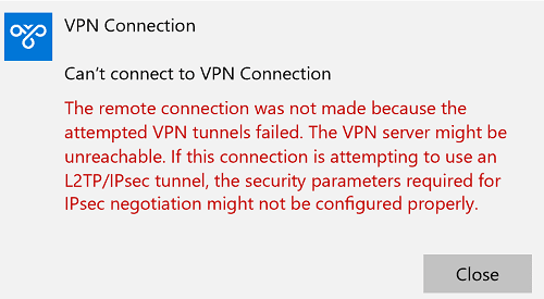How To Fix VPN Error 800