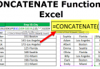 String CONCATENATE function in Excel