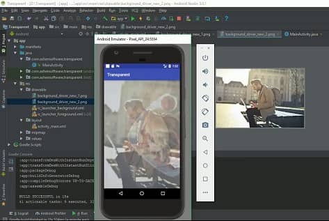 Set transparent background of an imageview on Android