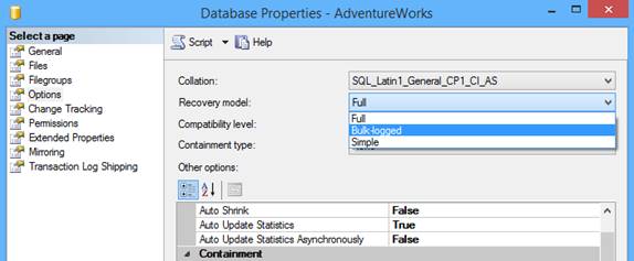 How to enable simple recovery model at SQL Server