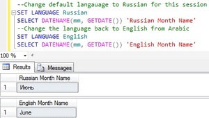 Get month name from number in SQL Server