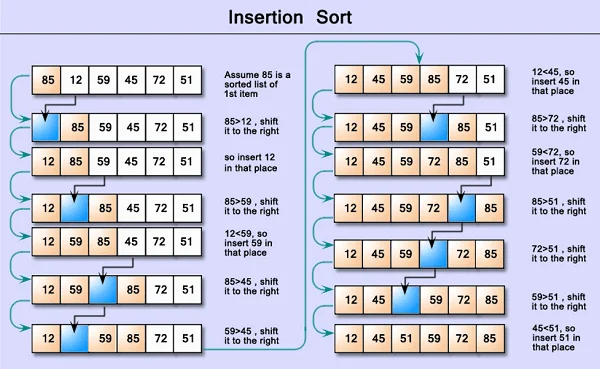 How to work Insertion Sort Algorithm, Feature & Example