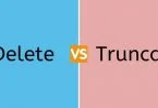 What is difference between TRUNCATE and DELETE in SQL?