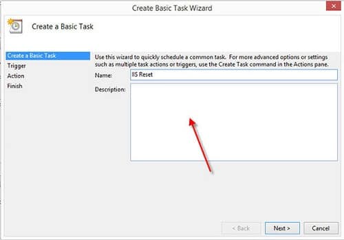 How to restart IIS using schedule tasks step by step
