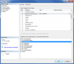 Creating a read-only SQL Server user Account