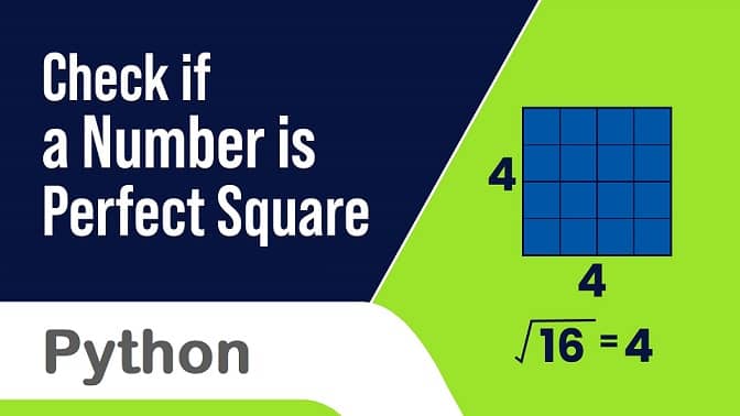 Python Program To Check If A Number Is Perfect Square