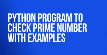 Python Program to Check Prime Number : Simple & Efficient Code Examples