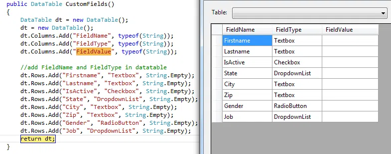 Create Dynamic Form in ASP.NET and Retrieve Input Values